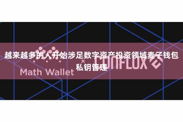 越来越多的人开始涉足数字资产投资领域麦子钱包私钥管理