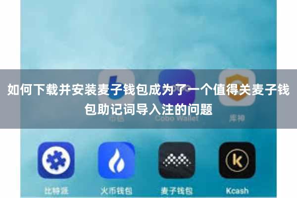 如何下载并安装麦子钱包成为了一个值得关麦子钱包助记词导入注的问题