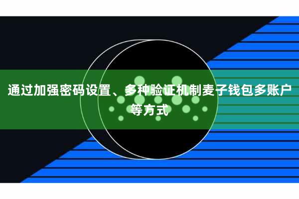 通过加强密码设置、多种验证机制麦子钱包多账户等方式